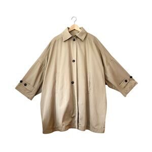 Toteme Tan Oversized Trench Car Coat Size EU 32, $1280, Quiet Luxury, Neutral